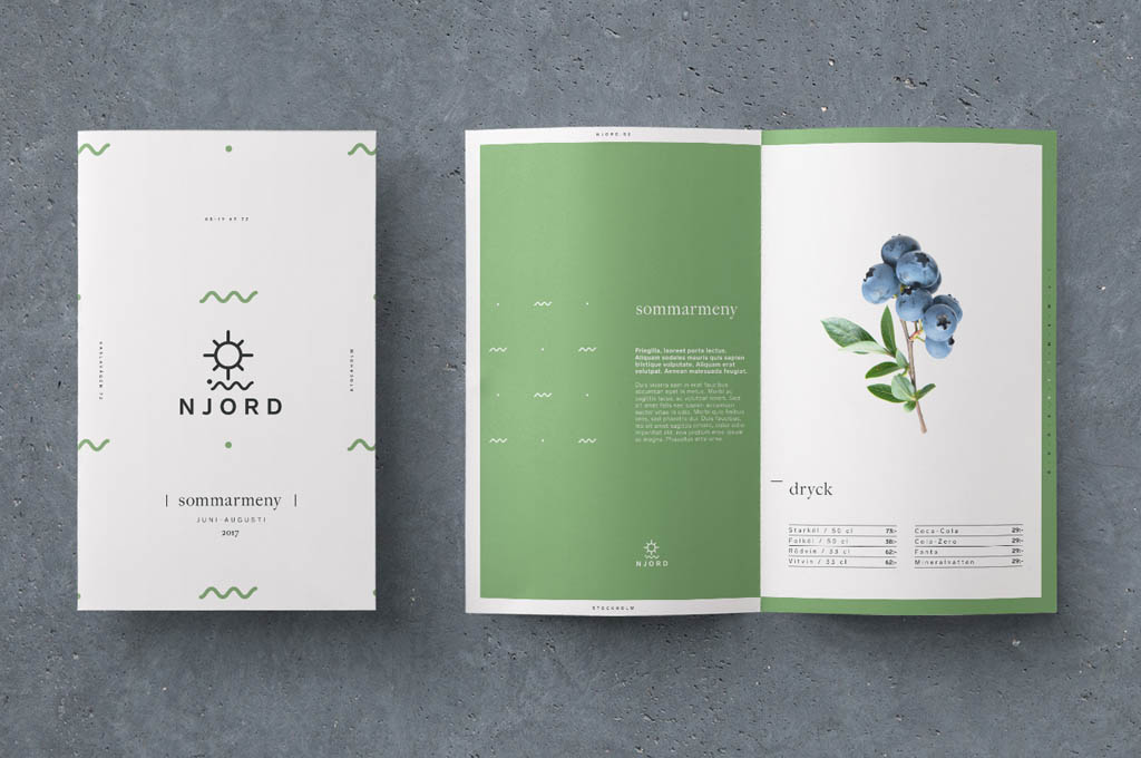 Njord Organic Restaurant -Menu by Nicklas Hellborg