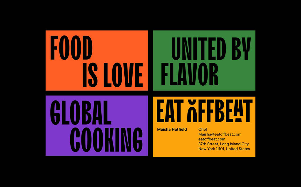 Eat Offbeat – Business Card by Pentagram