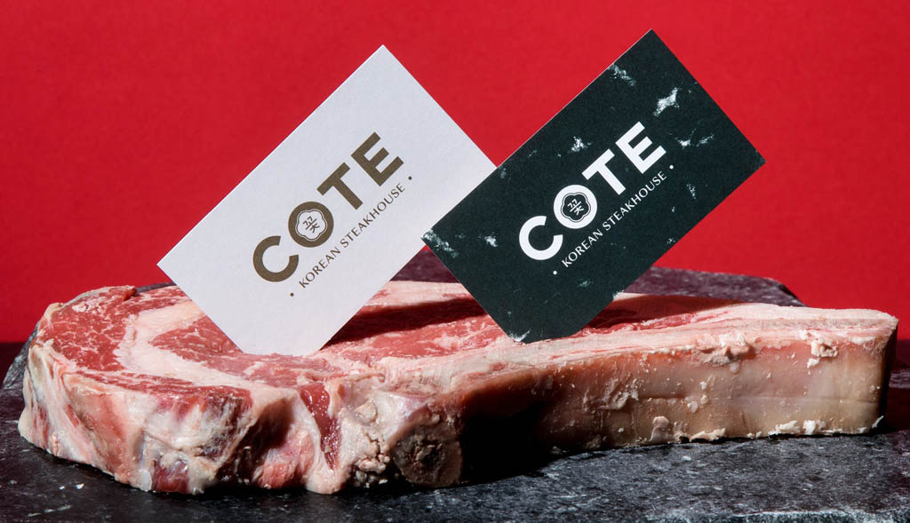 COTE Korean Steakhouse - Business Card by Pentagram
