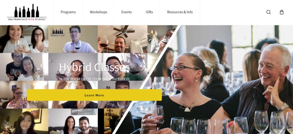 San Francisco Wine School website