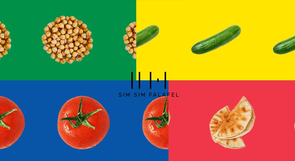 Sim Sim is a falafel shop in Munich. Restaurant Website Design 