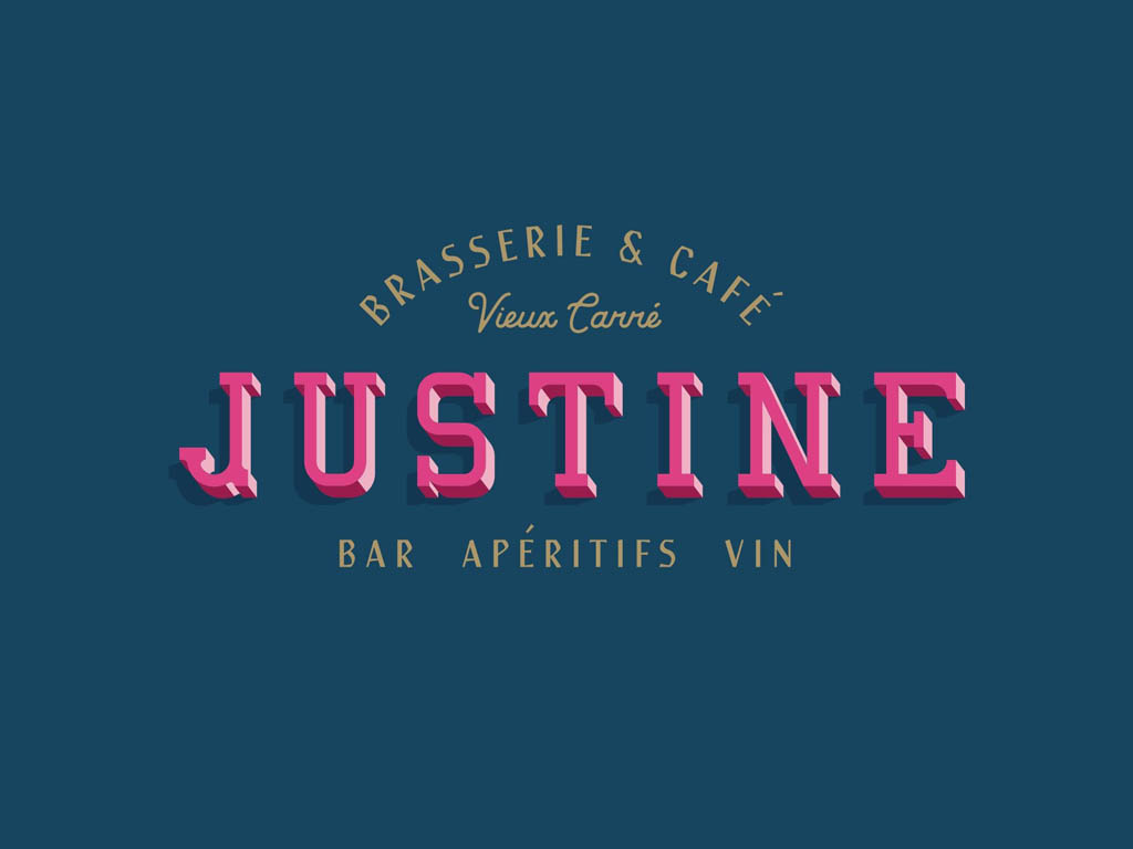 Justine Brasserie - Logo Design by The Made Shop